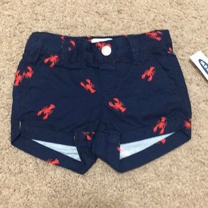 12-18mo shorts -lobster print